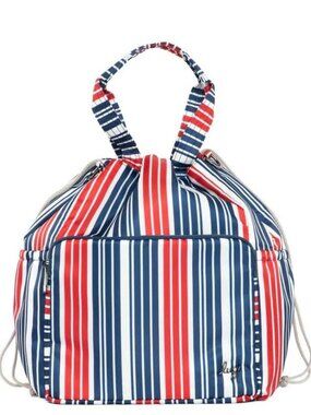 Lug Ditty XL Tote Bag Drawstring Bag Joy Stripe Red, White and Blue Stripes